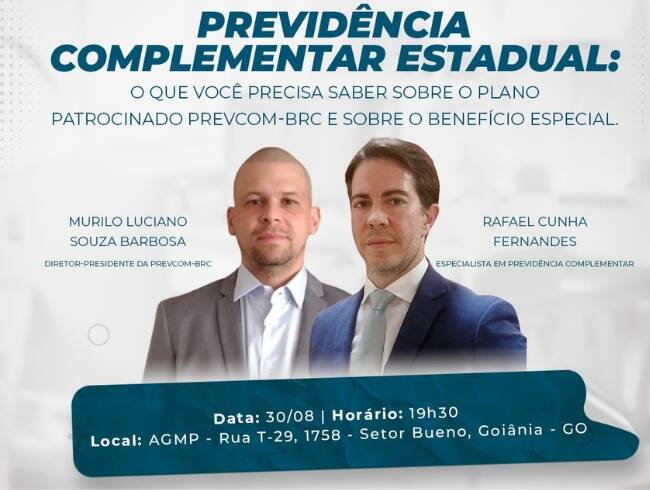 Evento sobre o Plano de Previdência Complementar Estadual da Prevcom-BrC na AGMP